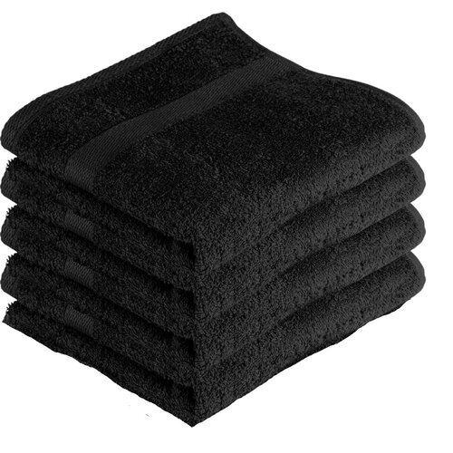 Tiseco Home Studio Handdoeken - set van 4 - zwart