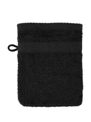 Tiseco Home Studio Washandjes - set van 4 - zwart