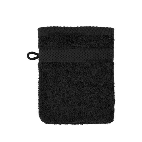 Tiseco Home Studio Washandjes - set van 4 - zwart