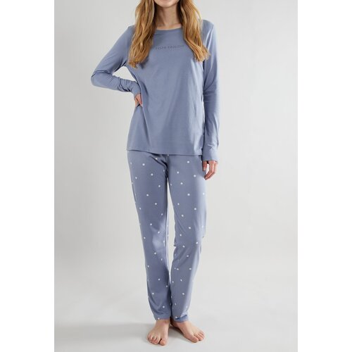 Tom Tailor Dames pyjama katoen blauw - charlotte