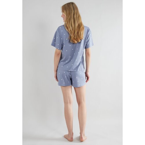 Tom Tailor Dames shortama katoen blauw - charlotte