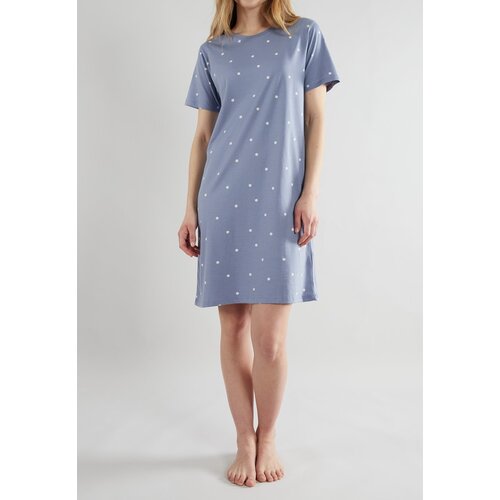Tom Tailor Dames nachthemd katoen blauw - charlotte