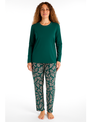 Götzburg Dames pyjama katoen - groen print
