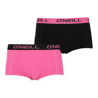 Dames boxershorts 2-pack - pink black