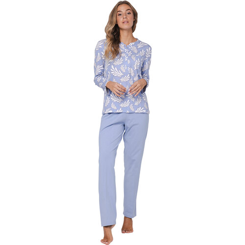 Pastunette Dames pyjama katoen - tender blue