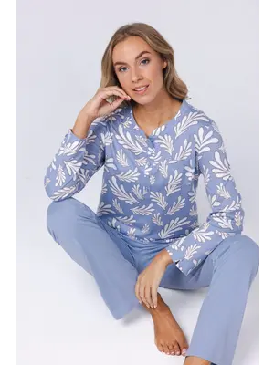 Pastunette Dames pyjama katoen - tender blue