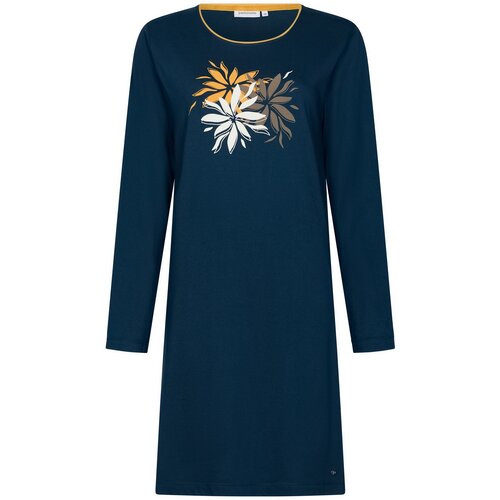 Pastunette Donkerblauwe dames nachthemd moonlite - bio katoen