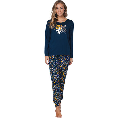 Pastunette Dames pyjama katoen - donkerblauw - bio katoen