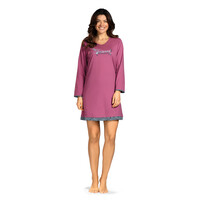 Dames nachthemd lange mouw - roze