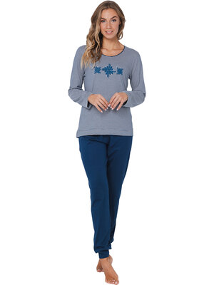 Pastunette Dames Pyjama Blue Bloom – gestreept