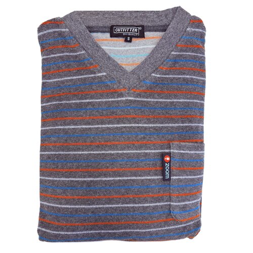 Outfitter Badstof Heren Pyjama - Grijs Gestreept