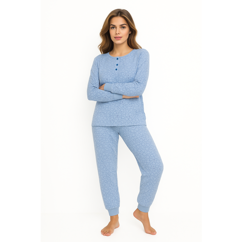Cocodream Dames pyjama interlock - blauw