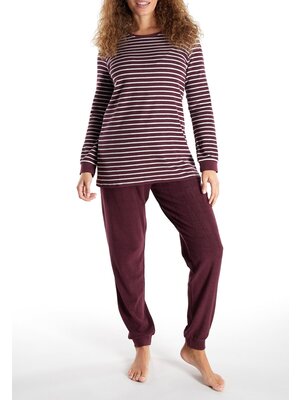 Götzburg Badstof dames pyjama - bordeauxrood Götzburg Badstof dames pyjama - bordeauxrood