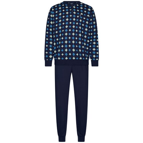 Robson Heren pyjama katoen - dark blue