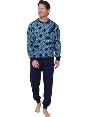 Robson Heren pyjama katoen - blue circles