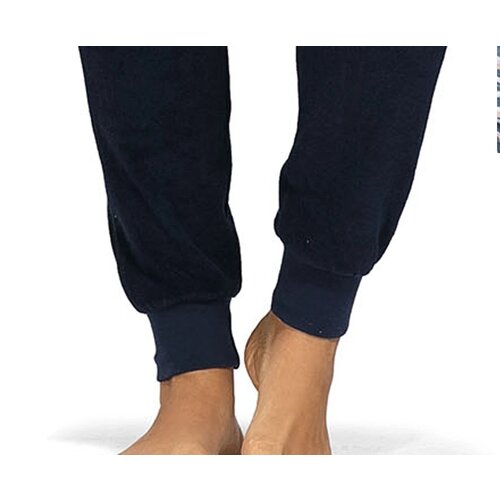 Comtessa Badstof dames pyjama - navy blue gestreept