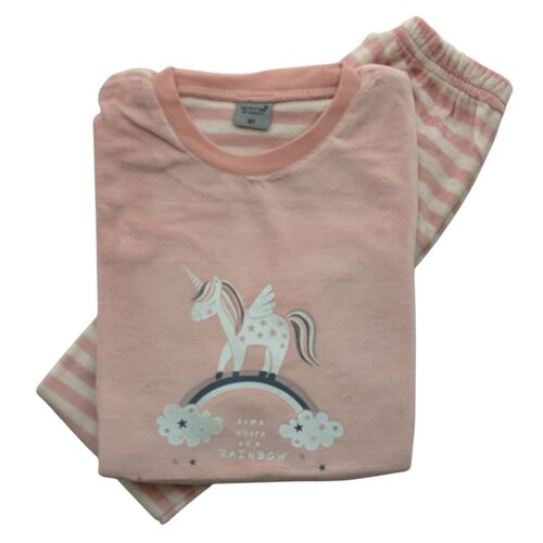 Cocodream Meisjes pyjama velours - roze - unicorn