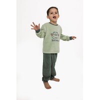 Jongens pyjama velours - groen - monkey