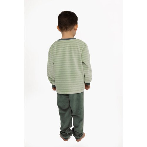Outfitter Jongens pyjama velours - groen - monkey