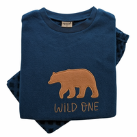 Jongens pyjama fleece - blauw - bear
