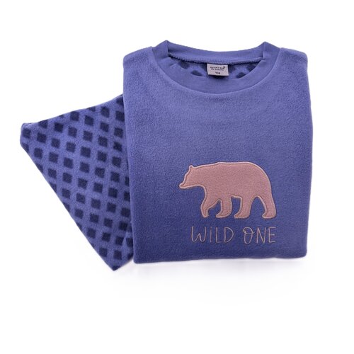 Outfitter Jongens pyjama fleece - blauw - bear Outfitter Jongens pyjama fleece - blauw - bear