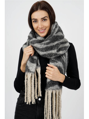 Texo Dames wintersjaal - Grey combi