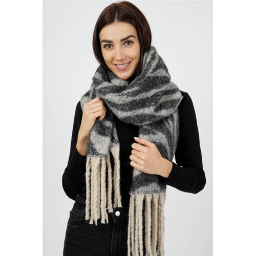 Texo Dames wintersjaal - Grey combi