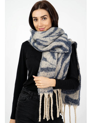 Texo Dames wintersjaal - Blue combi