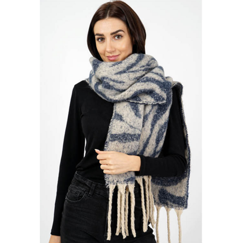 Texo Dames wintersjaal - Blue combi