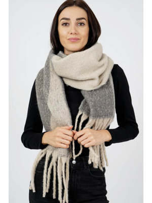 Texo Dames wintersjaal - Silver combi