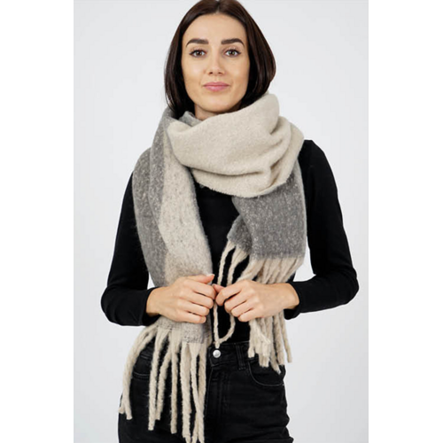 Texo Dames wintersjaal - Silver combi