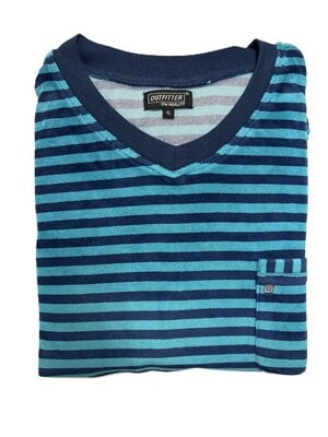 Outfitter Velours heren pyjama -blauw Outfitter Velours heren pyjama -blauw