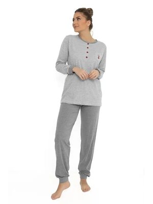 Cocodream Dames pyjama foxy - lichtgrijs