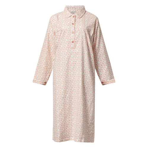 Cocodream Flanellen dames nachthemd lange mouw - roze Cocodream Flanellen dames nachthemd lange mouw - roze