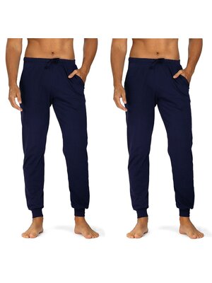Outfitter Heren pyjama broek - donkerblauw - duo pack Outfitter Heren pyjama broek - donkerblauw - duo pack