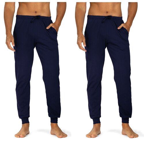 Outfitter Heren pyjama broek -donkerblauw - duo pack