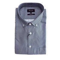 Heren overhemd lange mouw - classic blue - strijkvrij