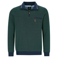 Heren sweater met rits - groen