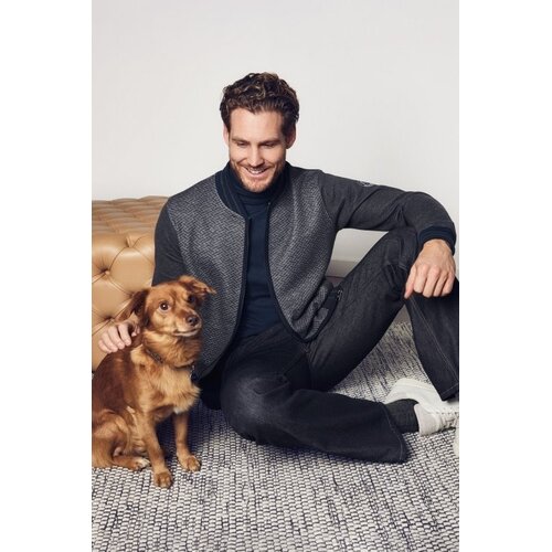 Hajo Heren Vest – Antraciet met blauwe accenten Hajo Heren Vest – Antraciet met blauwe accenten