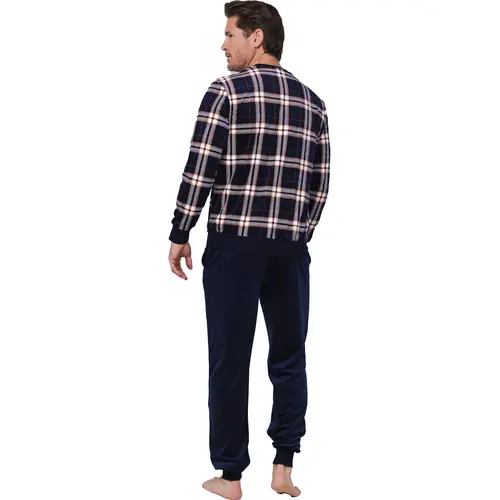 Pastunette Heren pyjama velours fleece - extra warm