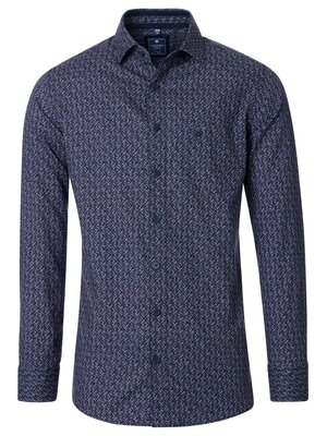 Redmond Overhemd heren lange mouw - blauw - print Redmond Overhemd heren lange mouw - blauw - print