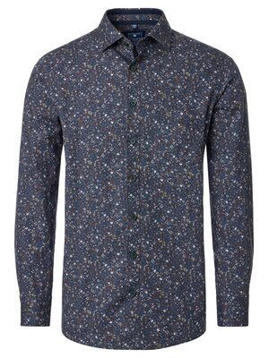 Redmond Overhemd heren lange mouw - donkerblauw - bloemenprint Redmond Overhemd heren lange mouw - donkerblauw - bloemenprint
