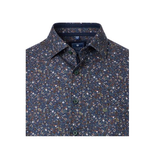 Redmond Overhemd heren lange mouw - donkerblauw - bloemenprint Redmond Overhemd heren lange mouw - donkerblauw - bloemenprint