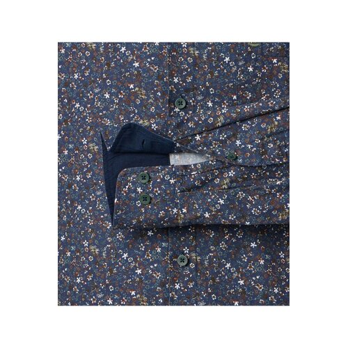 Redmond Overhemd heren lange mouw - donkerblauw - bloemenprint Redmond Overhemd heren lange mouw - donkerblauw - bloemenprint