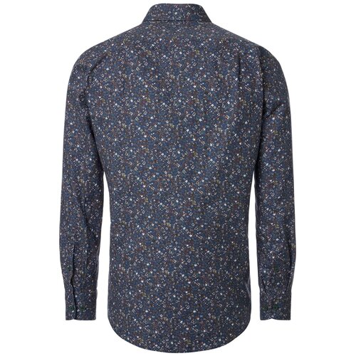 Redmond Overhemd heren lange mouw - donkerblauw - bloemenprint Redmond Overhemd heren lange mouw - donkerblauw - bloemenprint