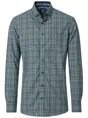 Redmond Overhemd heren lange mouw - ruit - groen blauw Redmond Overhemd heren lange mouw - ruit - groen blauw