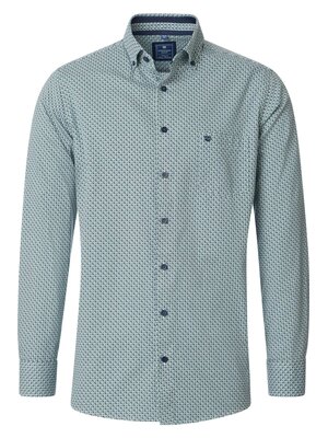Redmond Overhemd heren lange mouw - subtiele print- groen blauw Redmond Overhemd heren lange mouw - subtiele print- groen blauw