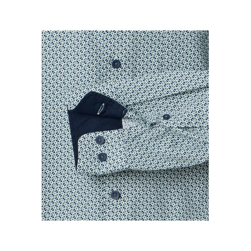 Redmond Overhemd heren lange mouw - subtiele print- groen blauw Redmond Overhemd heren lange mouw - subtiele print- groen blauw