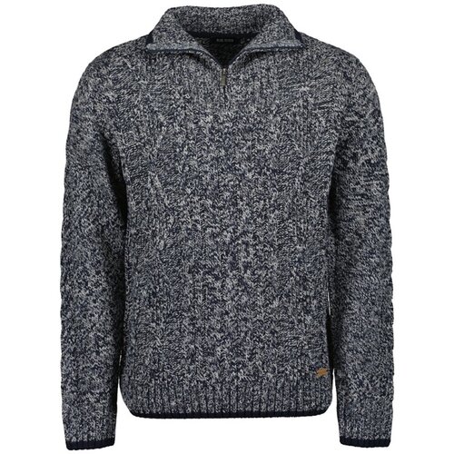 Blue Seven Heren schipperstrui - winter - blauw grijs