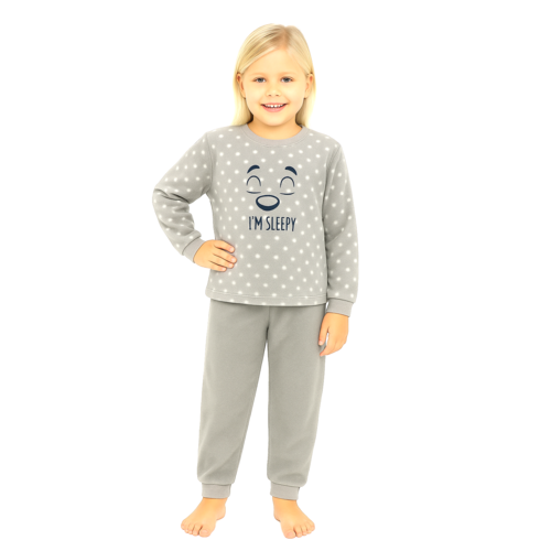 Cocodream Meisjes pyjama fleece - grijs - sleepy Cocodream Meisjes pyjama fleece - grijs - sleepy